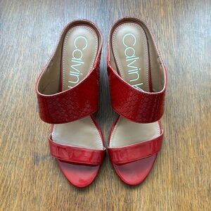 CALVIN KLEIN RED HEELS